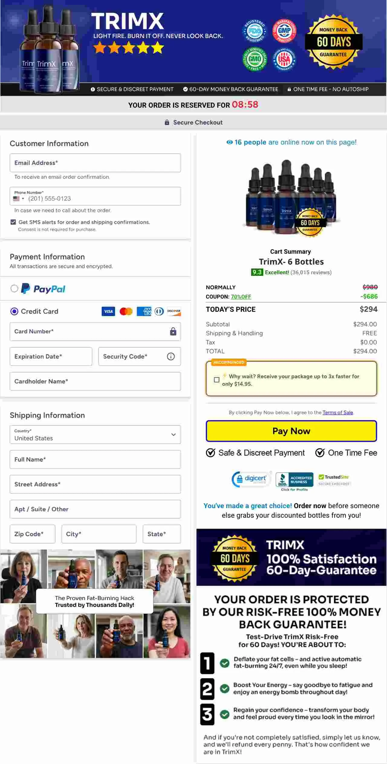 TrimX Secure Checkout — Order Metabolic Reset Drops USA